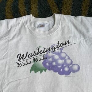 Vintage 90s Washington Walla Walla Grapes T-Shirt White 2XL